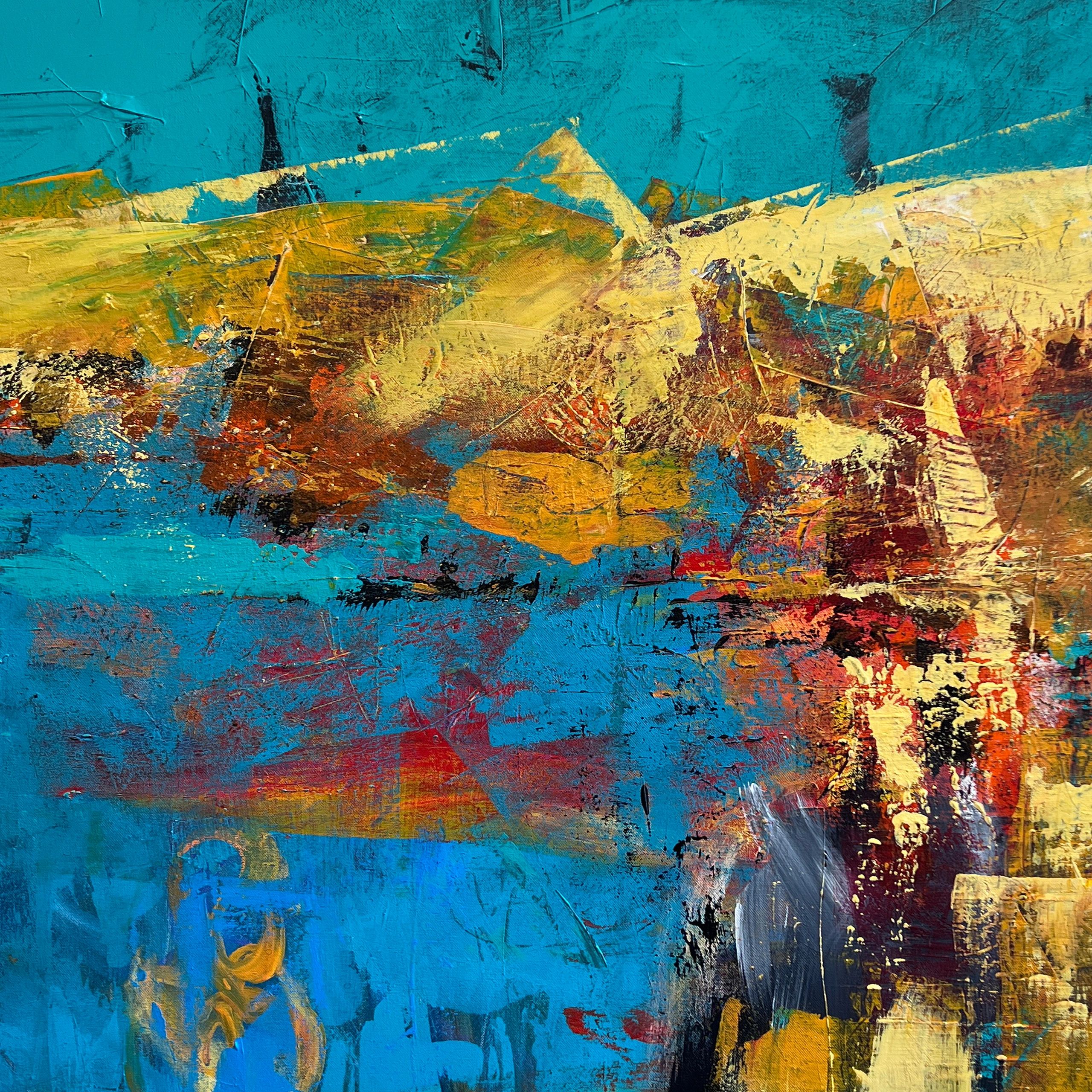 Abstract modern painting textured background detail